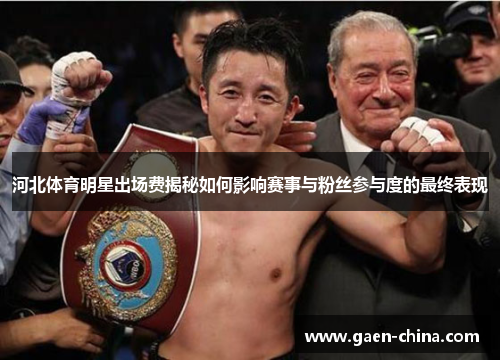 河北体育明星出场费揭秘如何影响赛事与粉丝参与度的最终表现